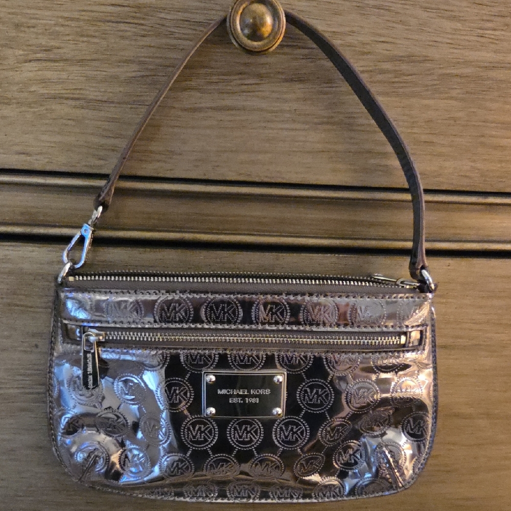 Michael Kors Metallic Silver Shoulder Bag